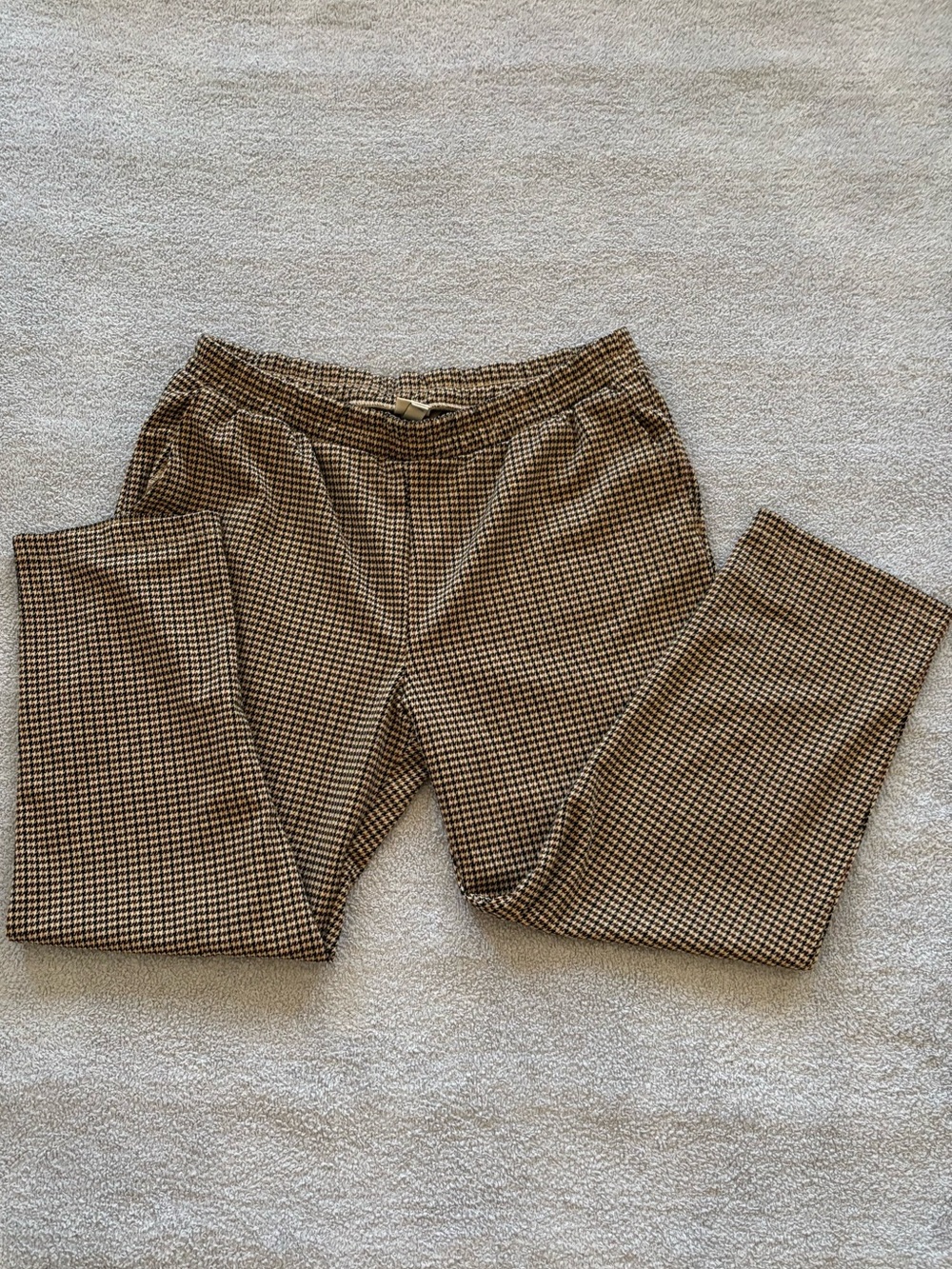 a new day Brown Black Micro Houndstooth Straight Leg Pants